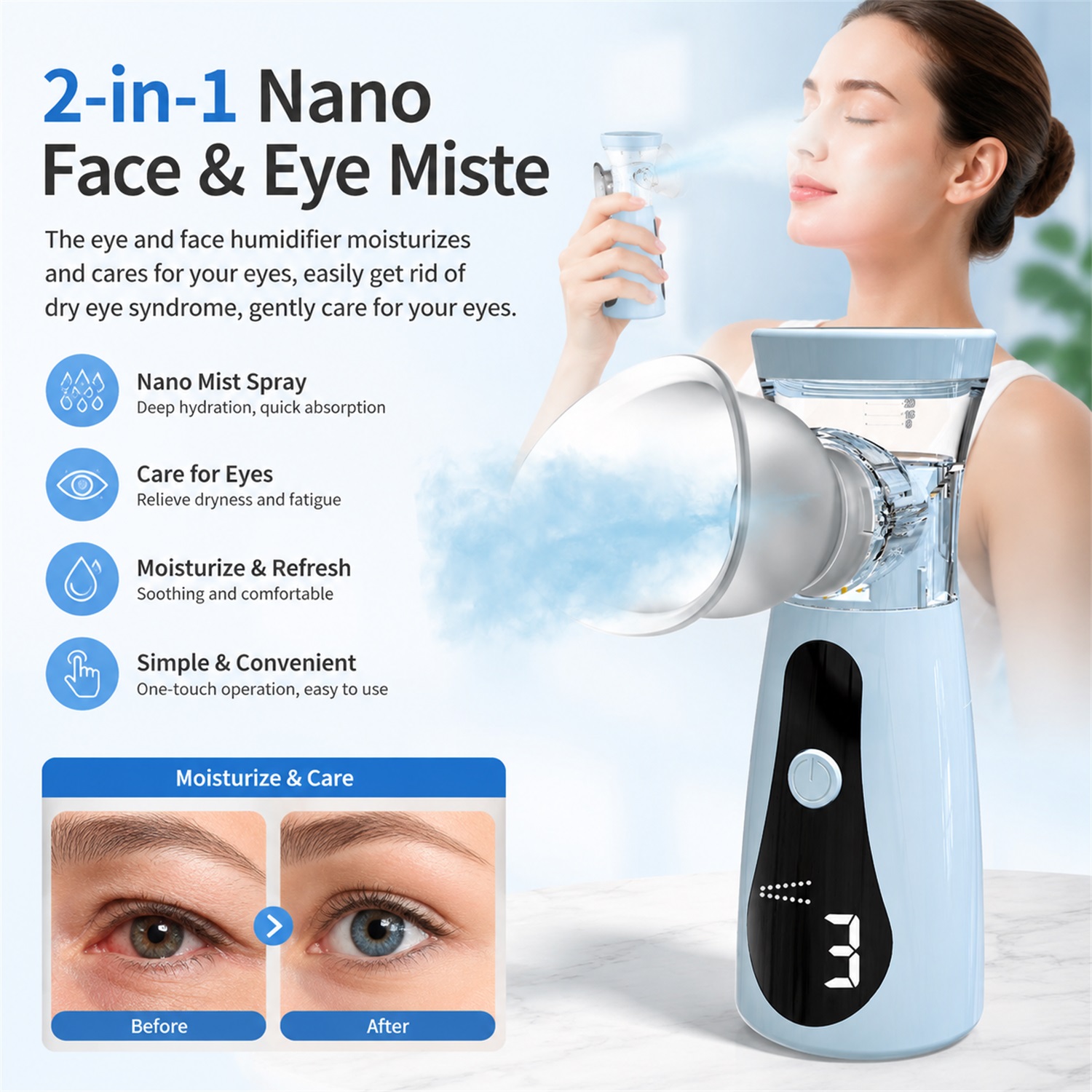 Eye Nano Humidifier Nebulizer  - огляд і ціна Face Steamer