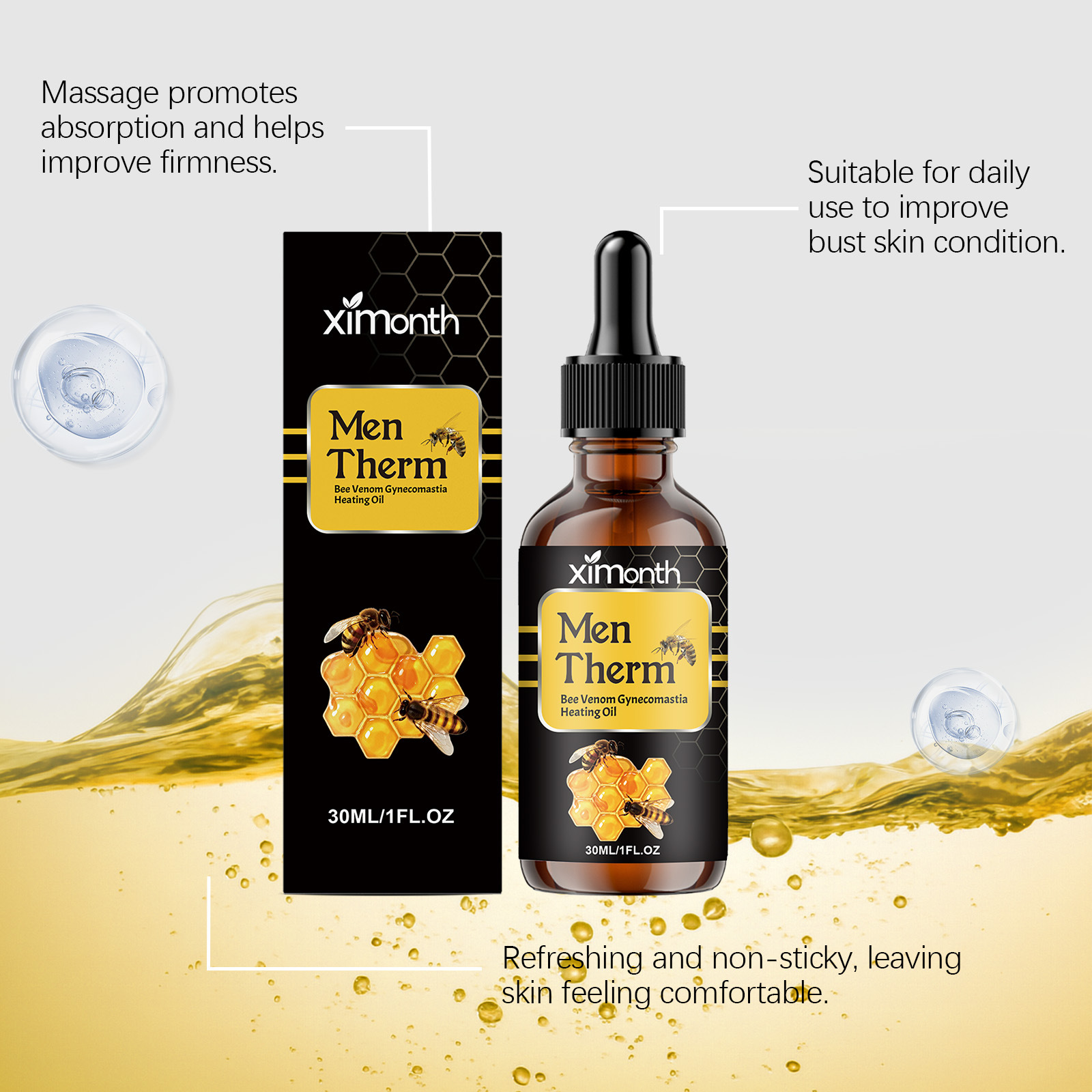 30ml Men's Chest Shaping Serum - огляд і ціна Body Oil