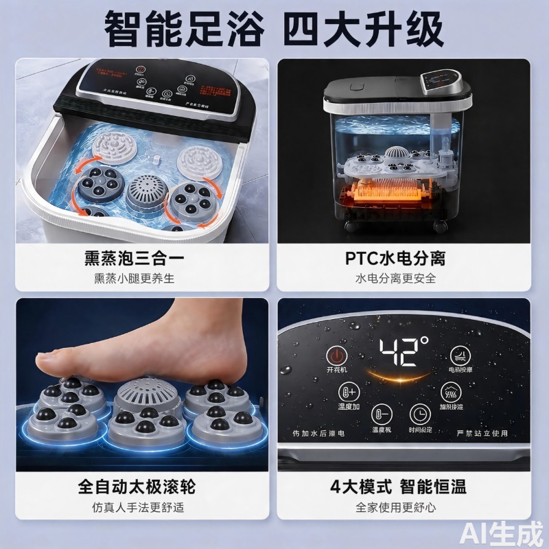 Electric Foot Bath Bucket, Con - огляд і ціна Foot Spa