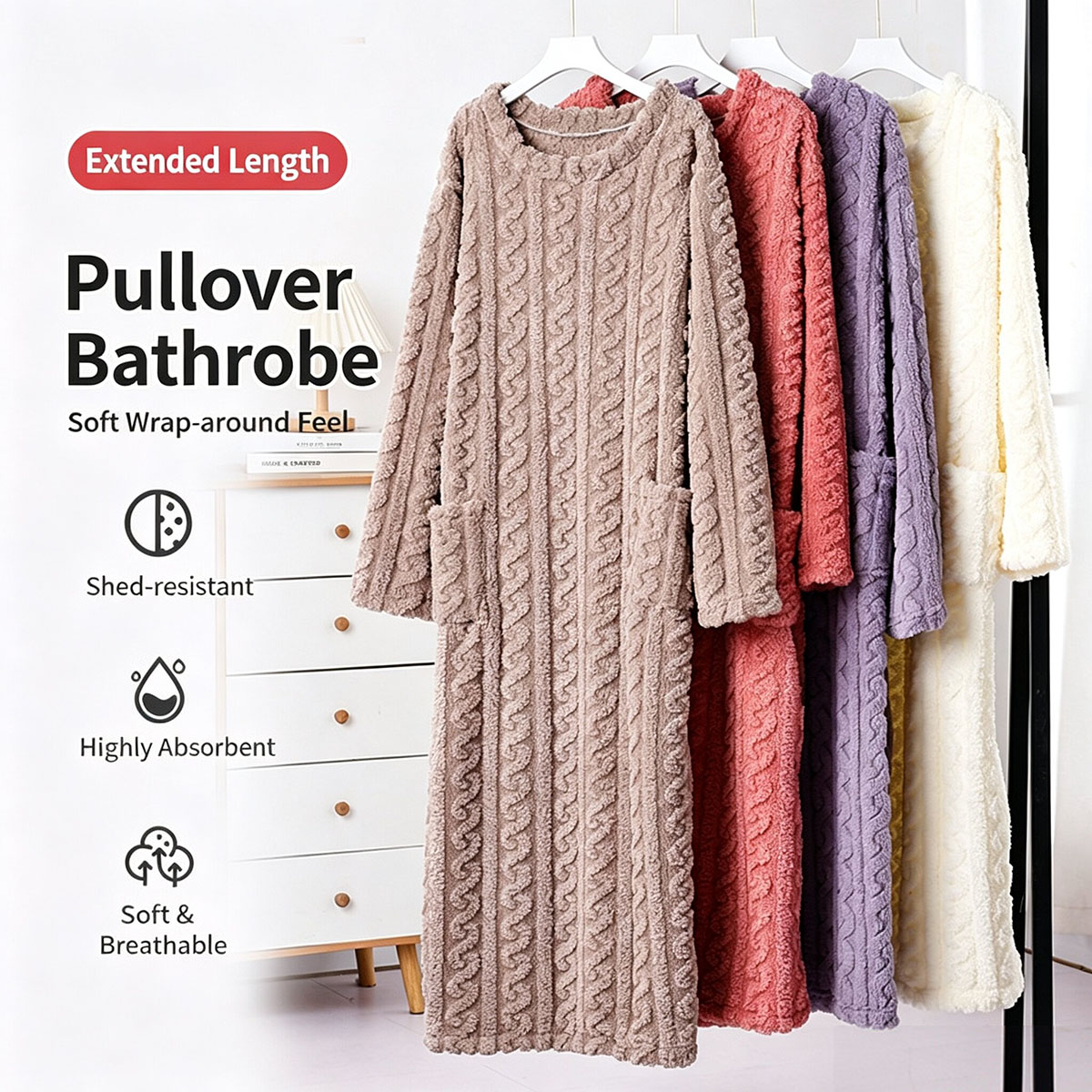 Winter Coral Velvet Nightgown, - огляд і ціна Bathrobe