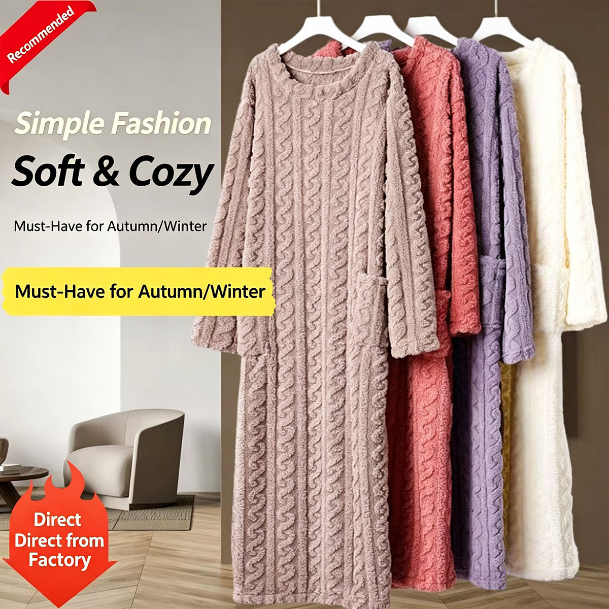 Winter Coral Velvet Nightgown, - огляд і ціна Bathrobe