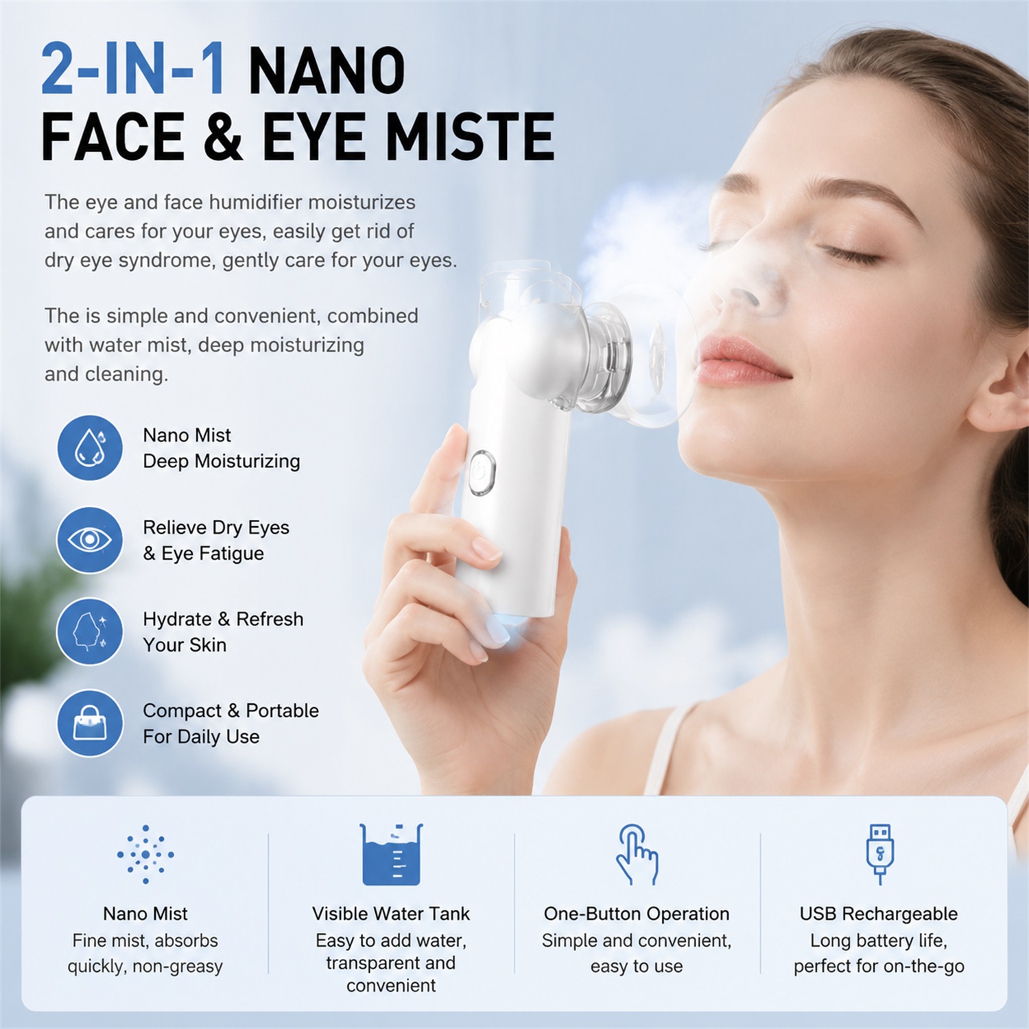 2-IN-1 Mesh Facial Steamer Bea - огляд і ціна Face Steamer