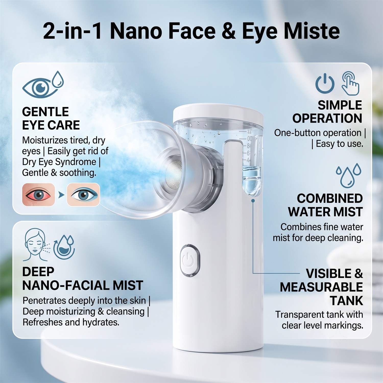 2-IN-1 Mesh Facial Steamer Bea - огляд і ціна Face Steamer